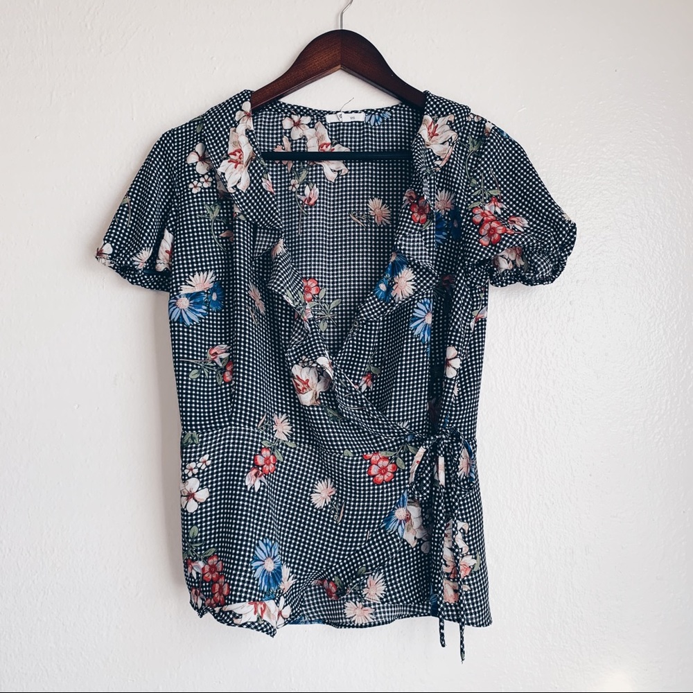 Maurice’s Gingham Wrap Top